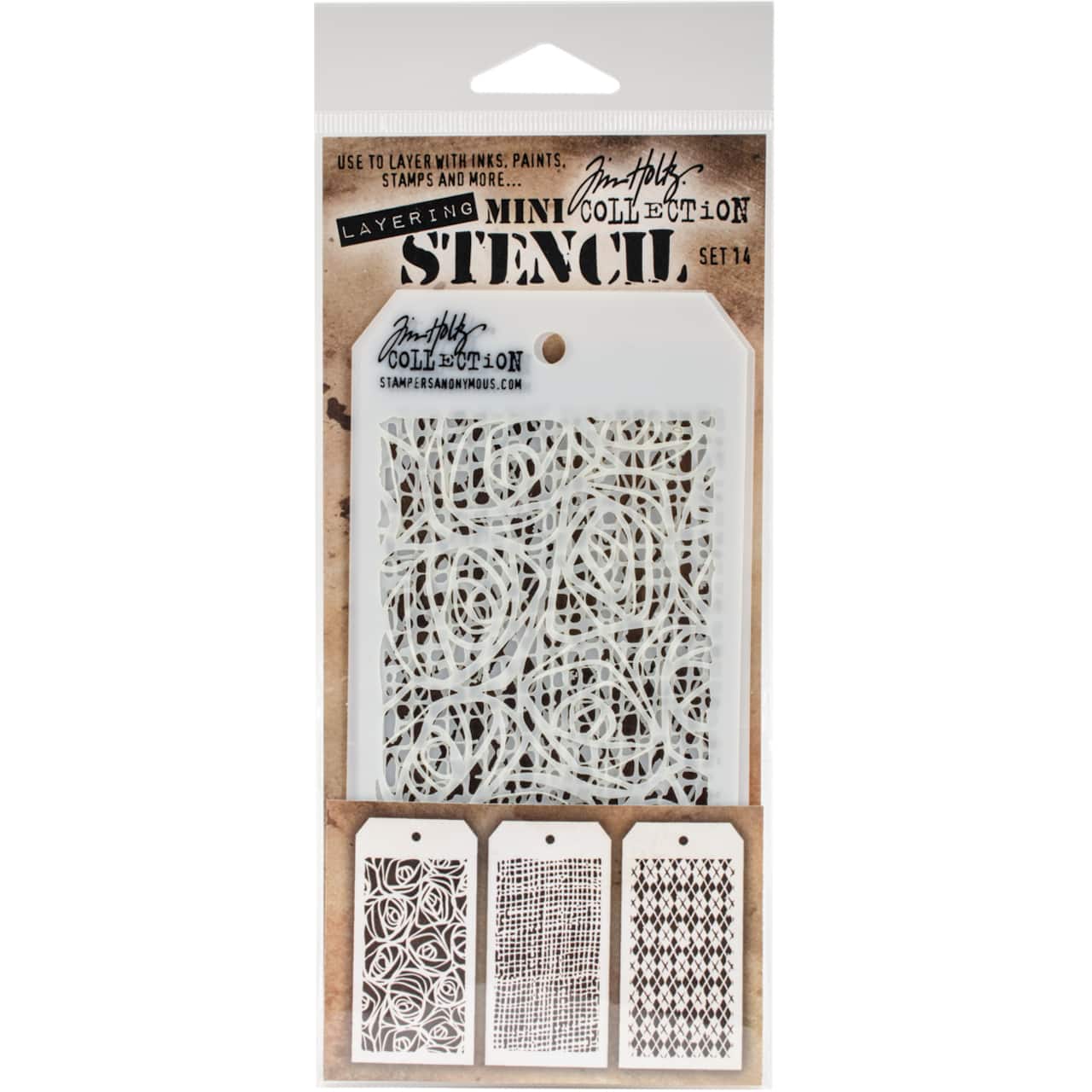 Stampers Anonymous Tim Holtz&#xAE; Mini Layered Stencil Set #14